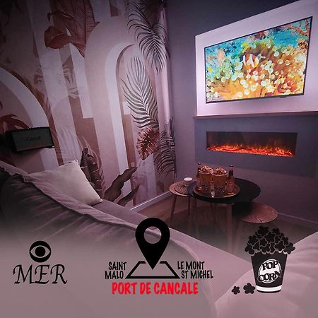 La Merveille By Mrodbnb - Appart Neuf - Vue Mer - 25M Plage & Resto - Cine - Cheminee - Popcorn Cancale Bagian luar foto