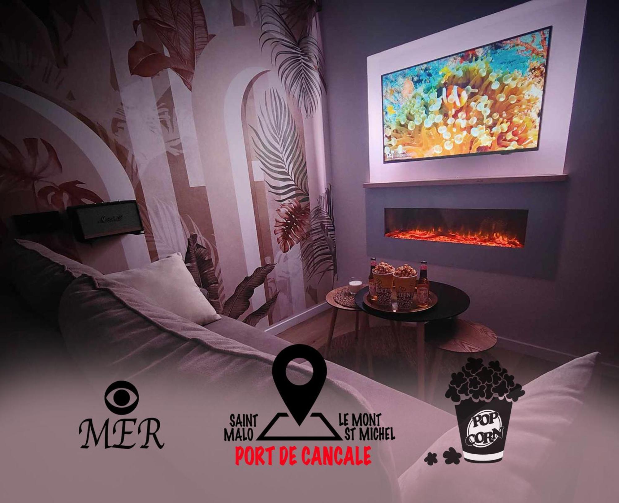 La Merveille By Mrodbnb - Appart Neuf - Vue Mer - 25M Plage & Resto - Cine - Cheminee - Popcorn Cancale Bagian luar foto